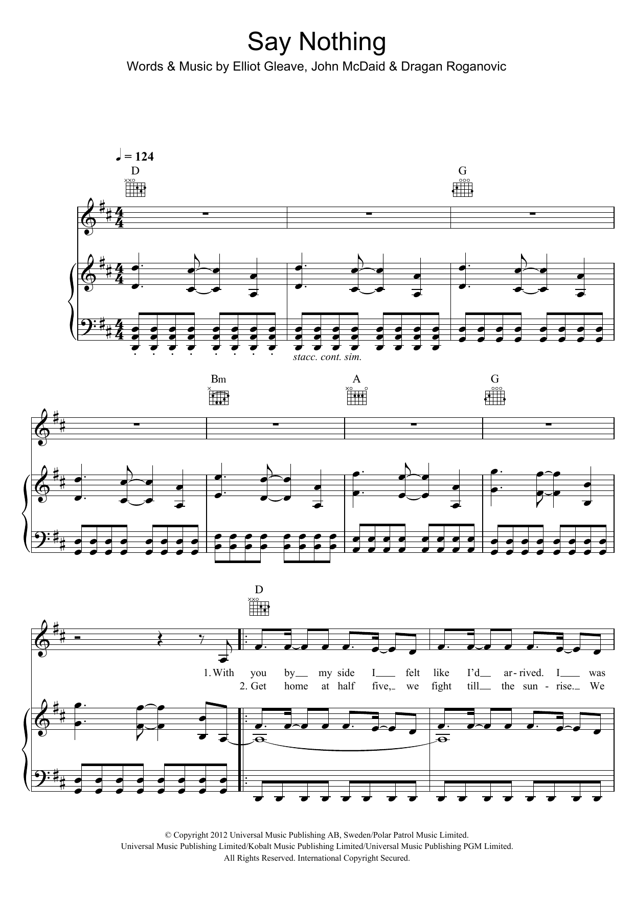 Home Sheet Music | One Direction | Piano, Vocal & Guitar Chords (Right-Hand  Melody)