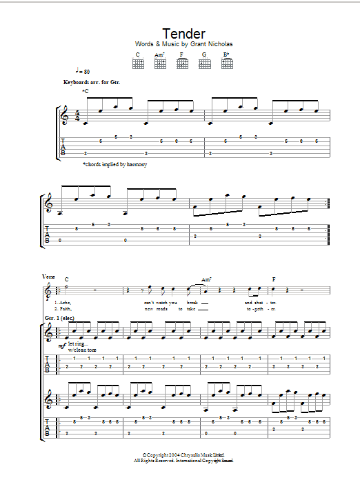 Preview Feeder Tender Rock sheet music, notes and chords for Guitar Tab, SKU: 31898 Download Feeder Tender sheet music and printable PDF score & Rock music notes