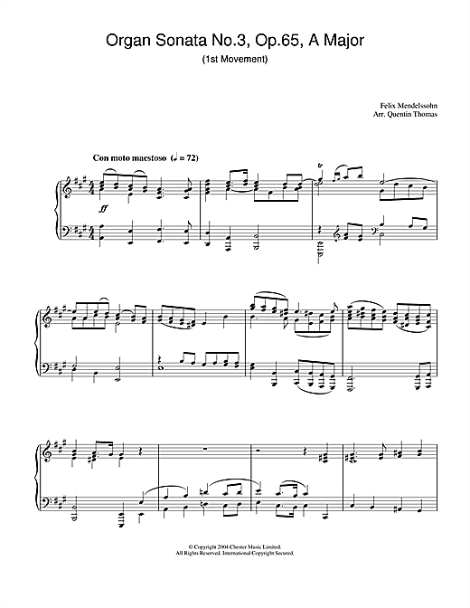 Preview Felix Mendelssohn Organ Sonata No.3, Op.65, A Major Classical sheet music, notes and chords for Piano, SKU: 28173 sheet music, piano notes, chords, guitar tabs, score, transpose, transcribe, how to play, guide, download, learn, tutorial, progression, song, artist, awards, billboard, mtv, vh1, tour, single, album, release