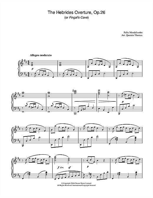 Preview Felix Mendelssohn The Hebrides Overture, Op.26 Classical sheet music, notes and chords for Piano, SKU: 28165 sheet music, piano notes, chords, guitar tabs, score, transpose, transcribe, how to play, guide, download, learn, tutorial, progression, song, artist, awards, billboard, mtv, vh1, tour, single, album, release