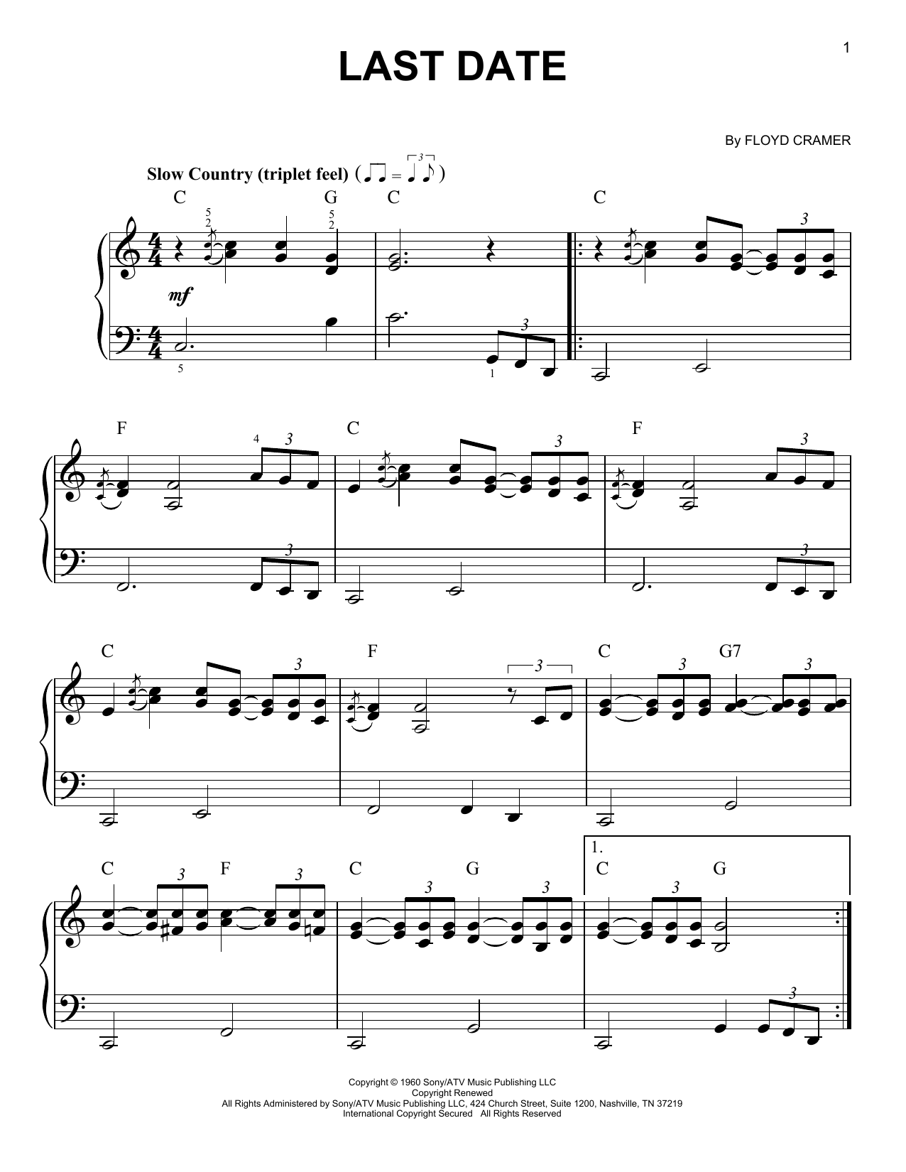 Preview Floyd Cramer Last Date Folk sheet music, notes and chords for Piano, SKU: 160655 sheet music, piano notes, chords, guitar tabs, score, transpose, transcribe, how to play, guide, download, learn, tutorial, progression, song, artist, awards, billboard, mtv, vh1, tour, single, album, release