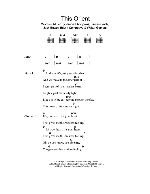 Preview Foals This Orient Pop sheet music, notes and chords for Lyrics & Chords, SKU: 108434 sheet music, piano notes, chords, guitar tabs, score, transpose, transcribe, how to play, guide, download, learn, tutorial, progression, song, artist, awards, billboard, mtv, vh1, tour, single, album, release