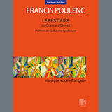 Francis Poulenc picture from Le Bestiaire ou le Cortège d'Orphée (High Voice) released 10/30/2023