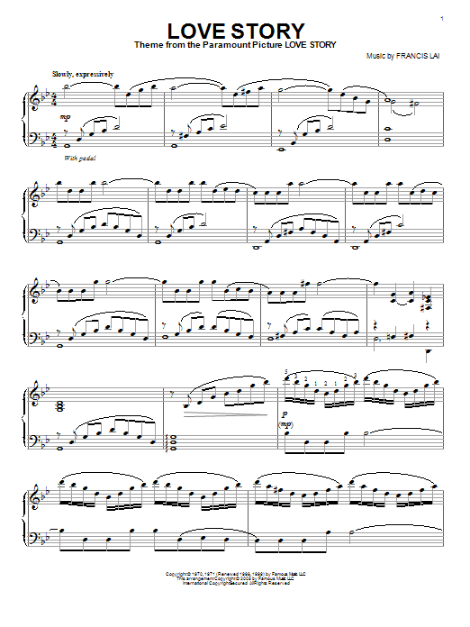 Download Francis Lai Love Story sheet music and printable PDF score & Rock music notes