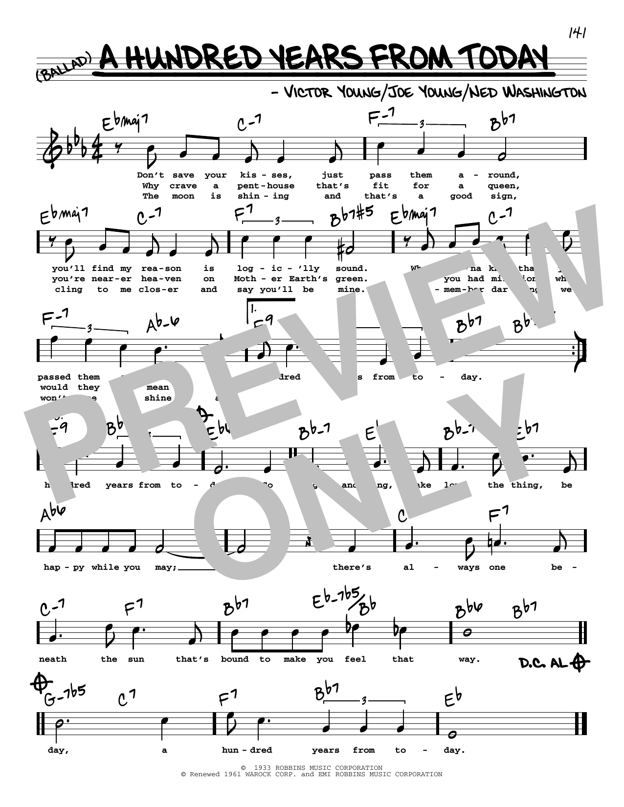 Preview Frank Sinatra A Hundred Years From Today (High Voice) Jazz sheet music, notes and chords for Real Book – Melody, Lyrics & Chords, SKU: 470407 sheet music, piano notes, chords, guitar tabs, score, transpose, transcribe, how to play, guide, download, learn, tutorial, progression, song, artist, awards, billboard, mtv, vh1, tour, single, album, release
