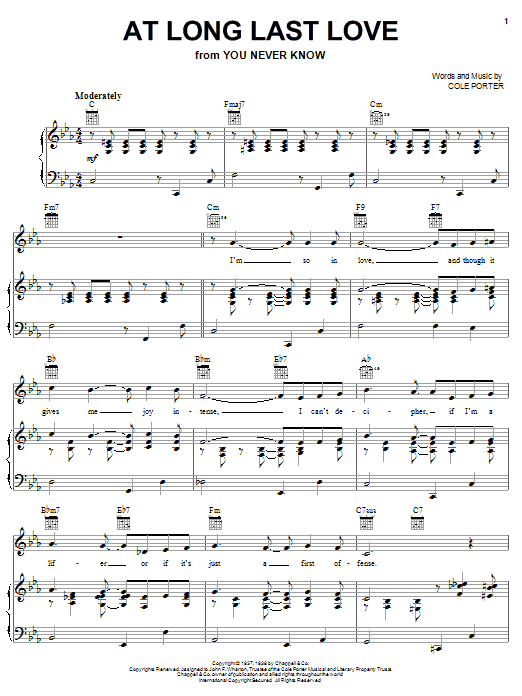 Download Frank Sinatra At Long Last Love sheet music and printable PDF score & Pop music notes