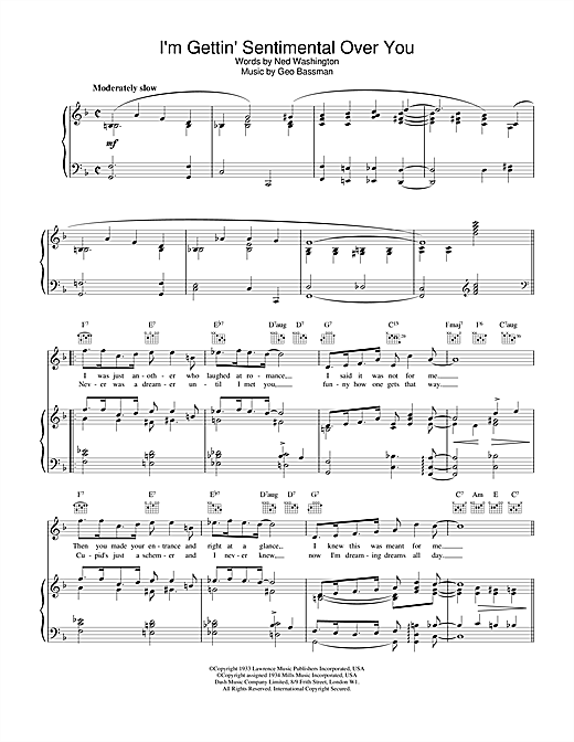 Preview Frank Sinatra I'm Gettin' Sentimental Over You Jazz sheet music, notes and chords for Alto Saxophone, SKU: 108344 sheet music, piano notes, chords, guitar tabs, score, transpose, transcribe, how to play, guide, download, learn, tutorial, progression, song, artist, awards, billboard, mtv, vh1, tour, single, album, release