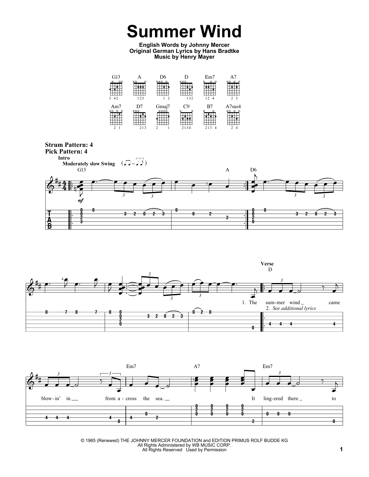 Preview Frank Sinatra Summer Wind Standards sheet music, notes and chords for Real Book – Melody & Chords, SKU: 460378 Download Frank Sinatra Summer Wind sheet music and printable PDF score & Standards music notes