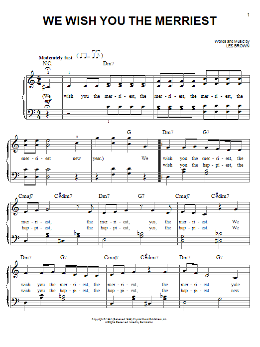 We Wish You The Merriest Sheet Music Notes Frank Sinatra Chords