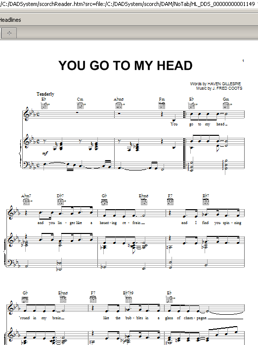 Download Frank Sinatra You Go To My Head sheet music and printable PDF score & Jazz music notes