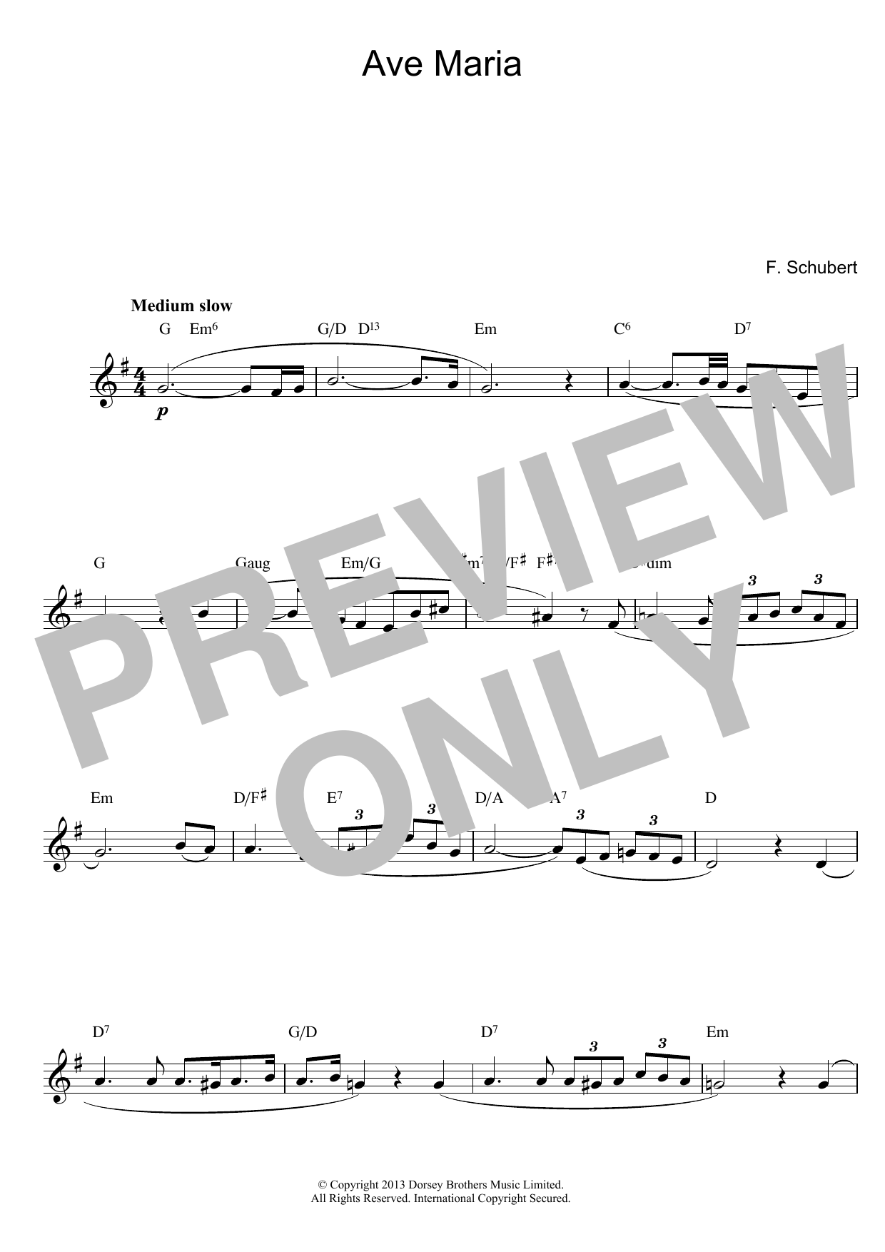 Download Franz Schubert Ave Maria sheet music and printable PDF score & Religious music notes