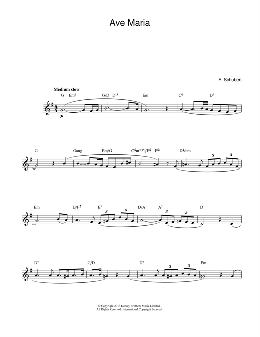 Download Franz Schubert Ave Maria sheet music and printable PDF score & Classical music notes