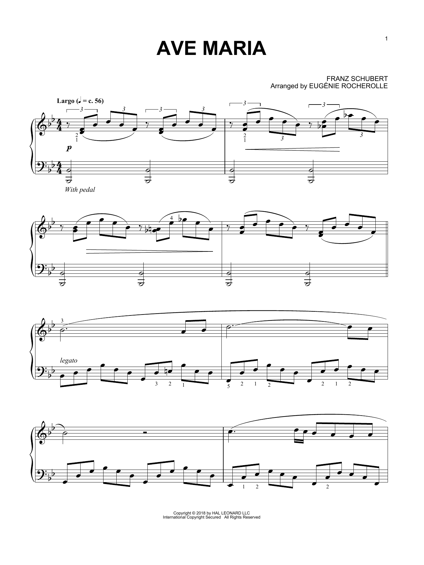 Preview Franz Schubert Ave Maria (arr. Eugénie Rocherolle) Weddings sheet music, notes and chords for Piano, SKU: 254893 sheet music, piano notes, chords, guitar tabs, score, transpose, transcribe, how to play, guide, download, learn, tutorial, progression, song, artist, awards, billboard, mtv, vh1, tour, single, album, release