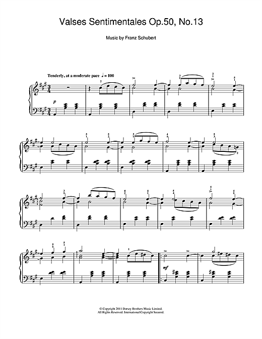 Preview Franz Schubert Valses Sentimentales, Op.50 No.13 Classical sheet music, notes and chords for Piano, SKU: 110551 sheet music, piano notes, chords, guitar tabs, score, transpose, transcribe, how to play, guide, download, learn, tutorial, progression, song, artist, awards, billboard, mtv, vh1, tour, single, album, release