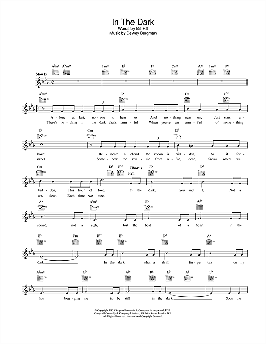 Download Freddy Martin In The Dark sheet music and printable PDF score & Jazz music notes