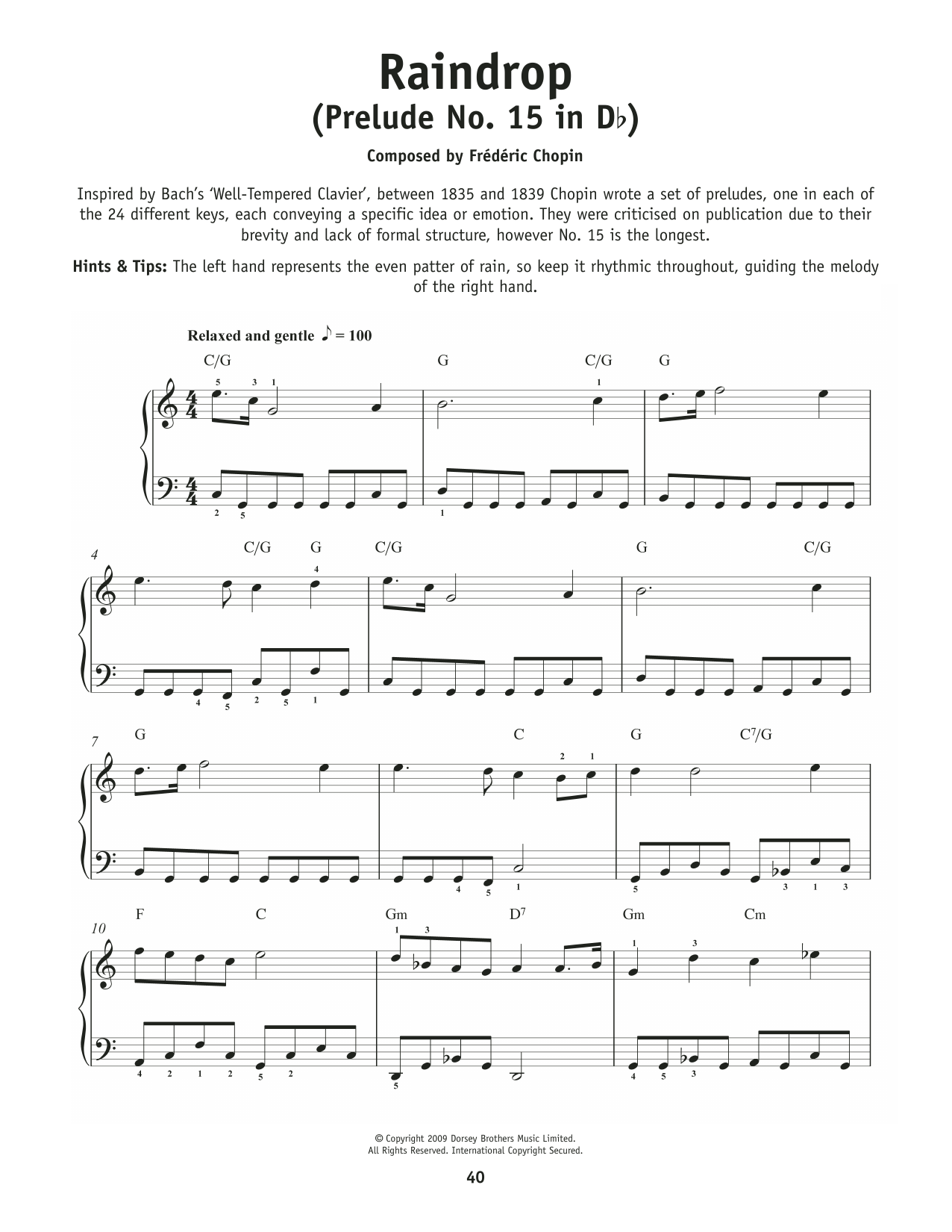 Frederic Chopin Prelude In D-Flat Major, Op. 28, No. 15 