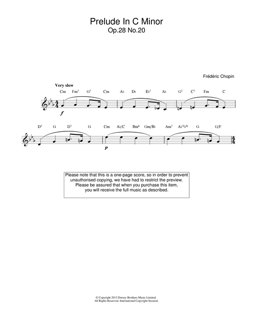 Preview Frederic Chopin Prelude in C Minor, Op.28, No.20 Classical sheet music, notes and chords for Melody Line & Chords, SKU: 13994 sheet music, piano notes, chords, guitar tabs, score, transpose, transcribe, how to play, guide, download, learn, tutorial, progression, song, artist, awards, billboard, mtv, vh1, tour, single, album, release