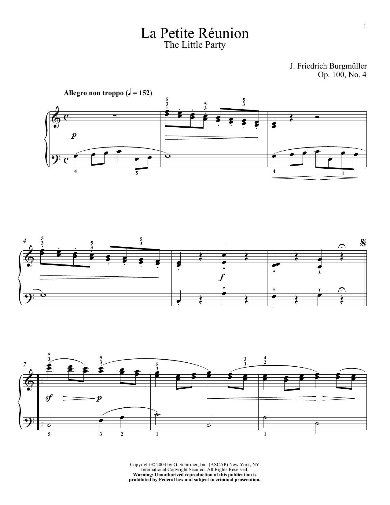 Preview Friedrich Burgmuller The Little Party sheet music, piano notes, chords, guitar tabs, score, transpose, transcribe, how to play, guide, download, learn, tutorial, progression, song, artist, awards, billboard, mtv, vh1, tour, single, album, release