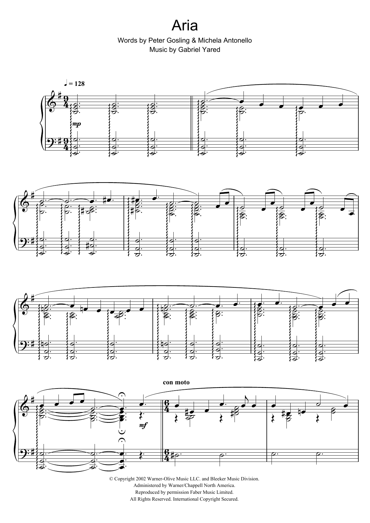 Download Gabriel Yared Possesso (from Possession) sheet music and printable PDF score & Classical music notes