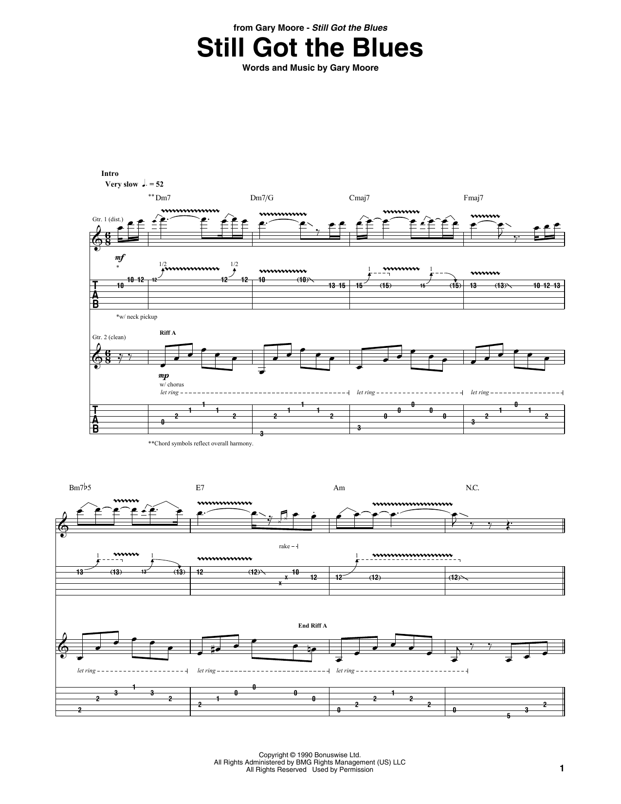 Preview Gary Moore Still Got The Blues Pop sheet music, notes and chords for Guitar Tab, SKU: 72661 sheet music, piano notes, chords, guitar tabs, score, transpose, transcribe, how to play, guide, download, learn, tutorial, progression, song, artist, awards, billboard, mtv, vh1, tour, single, album, release