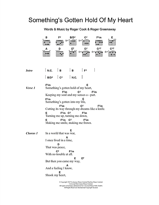 Gene Pitney Something S Gotten Hold Of My Heart Sheet Music Download Printable Pop Pdf Score How To Play On Piano Vocal Guitar Sku 1018 Gene Pitney Something S Gotten Hold Of My Heart Sheet Music Download Printable Pop Pdf Score How To Play On Piano Vocal Guitar Sku 1018