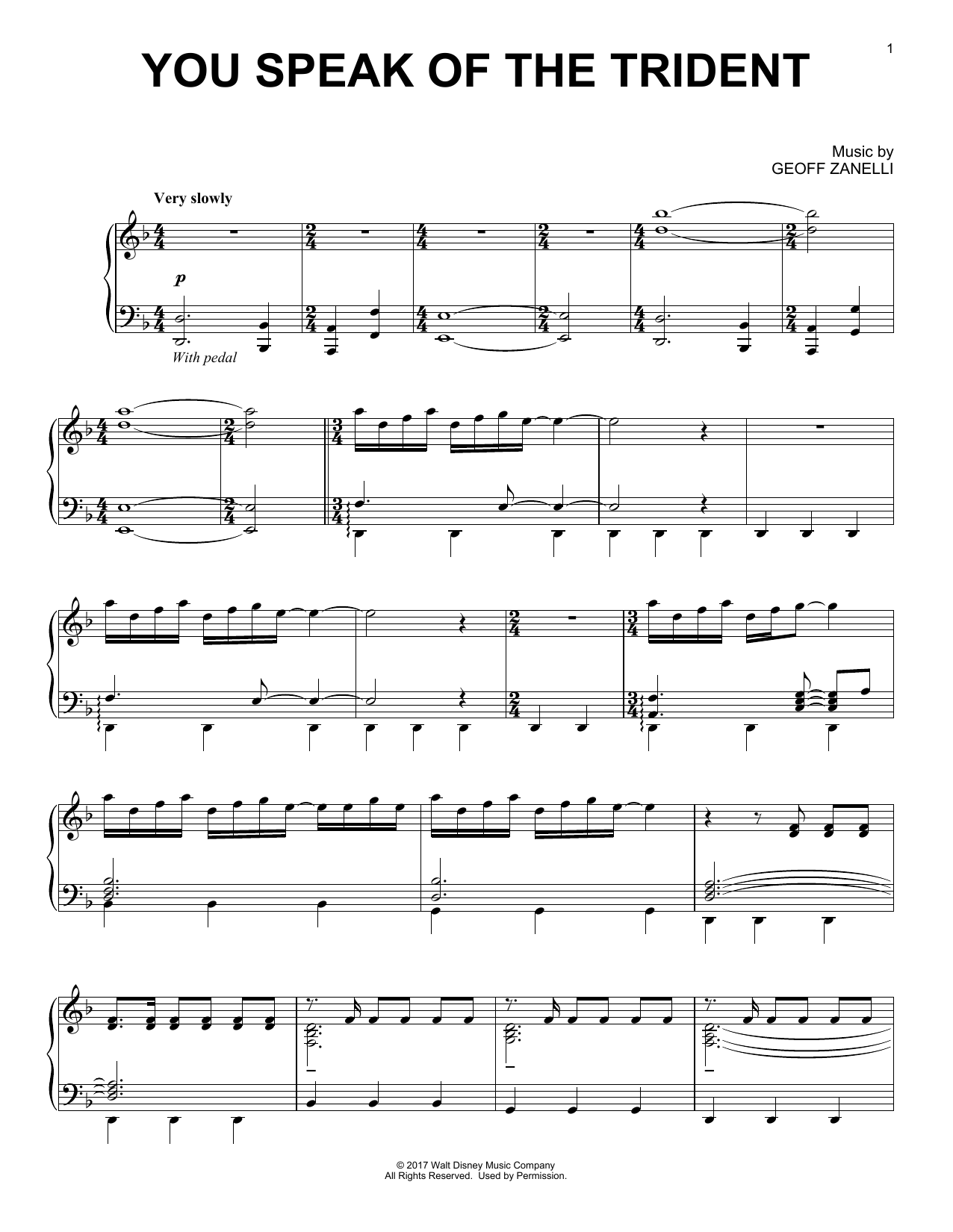Preview Geoff Zanelli You Speak Of The Trident Film and TV sheet music, notes and chords for Piano, SKU: 185970 sheet music, piano notes, chords, guitar tabs, score, transpose, transcribe, how to play, guide, download, learn, tutorial, progression, song, artist, awards, billboard, mtv, vh1, tour, single, album, release