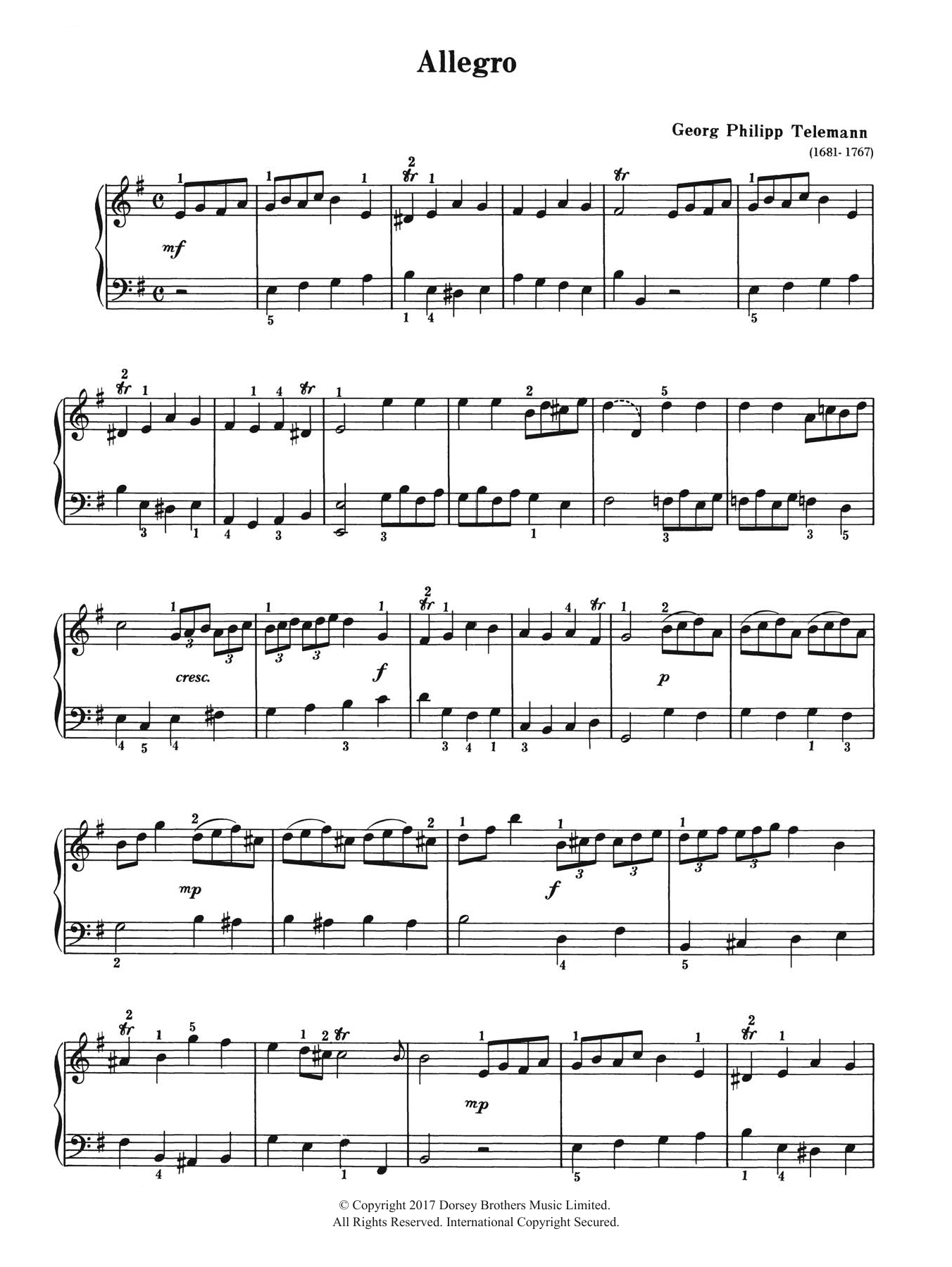 Canons Arias & Sonatas Georg Philipp Telemann 2 Trumpets Present MUSIC BOOK 
