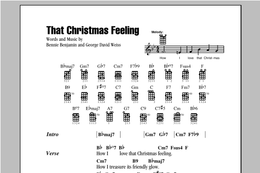 Preview George David Weiss That Christmas Feeling Christmas sheet music, notes and chords for Piano (Big Notes), SKU: 98956 sheet music, piano notes, chords, guitar tabs, score, transpose, transcribe, how to play, guide, download, learn, tutorial, progression, song, artist, awards, billboard, mtv, vh1, tour, single, album, release