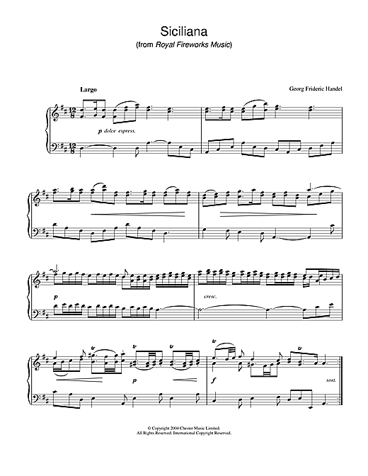 Preview George Frideric Handel Siciliana Classical sheet music, notes and chords for Piano, SKU: 28061 sheet music, piano notes, chords, guitar tabs, score, transpose, transcribe, how to play, guide, download, learn, tutorial, progression, song, artist, awards, billboard, mtv, vh1, tour, single, album, release