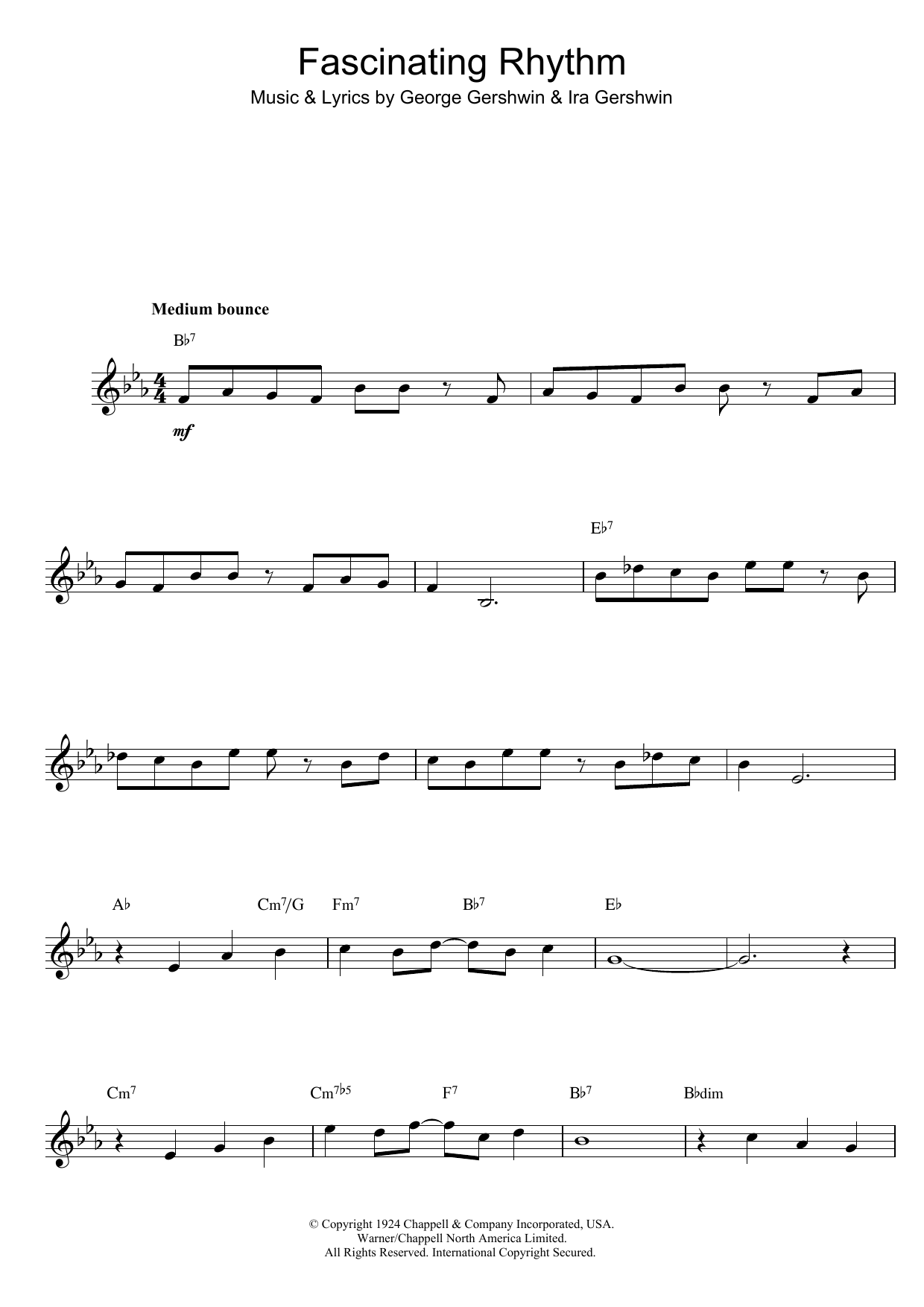 Download Vinicius De Moraes Fascinating Rhythm sheet music and printable PDF score & Jazz music notes