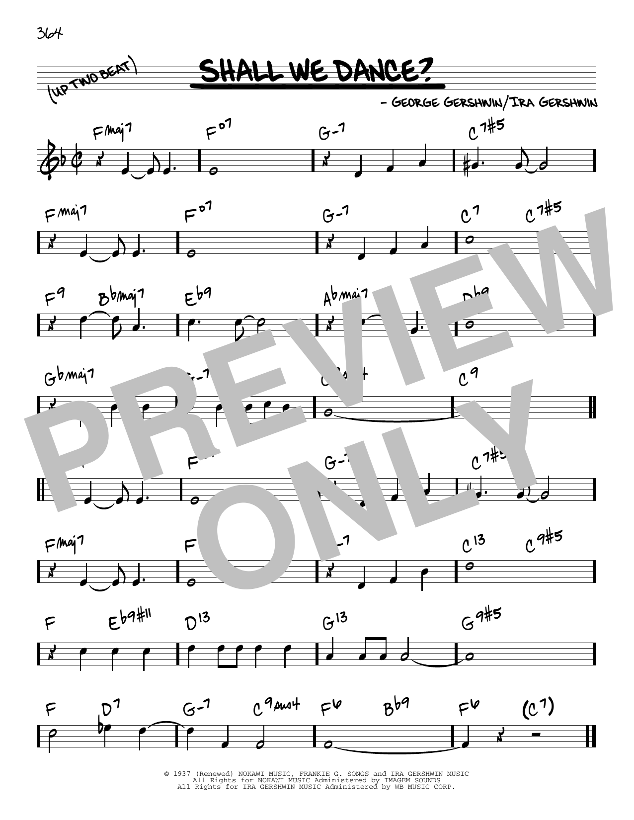 Download George Gershwin Shall We Dance? sheet music and printable PDF score & Standards music notes