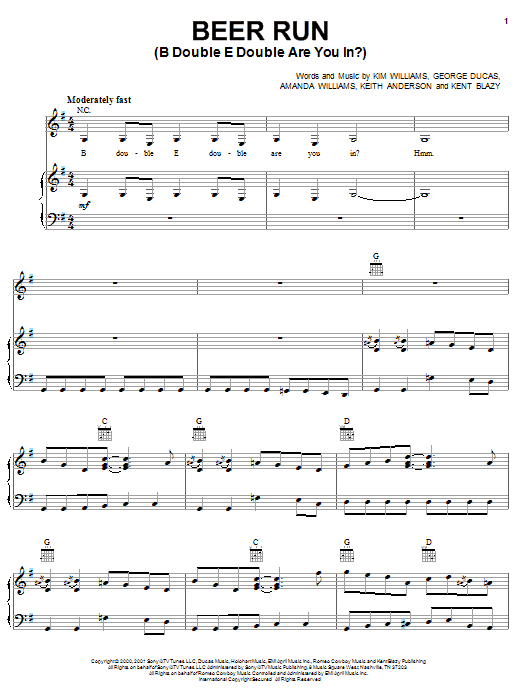 Preview George Jones with Garth Brooks Beer Run (B Double E Double Are You In?) Pop sheet music, notes and chords for Piano, Vocal & Guitar (Right-Hand Melody), SKU: 59175 sheet music, piano notes, chords, guitar tabs, score, transpose, transcribe, how to play, guide, download, learn, tutorial, progression, song, artist, awards, billboard, mtv, vh1, tour, single, album, release