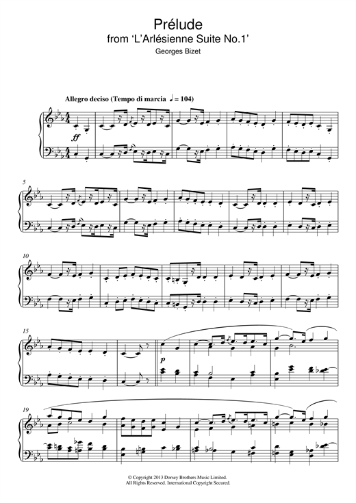 Preview Georges Bizet Prelude (from ‘L'Arlesienne') Classical sheet music, notes and chords for Beginner Piano, SKU: 121326 sheet music, piano notes, chords, guitar tabs, score, transpose, transcribe, how to play, guide, download, learn, tutorial, progression, song, artist, awards, billboard, mtv, vh1, tour, single, album, release