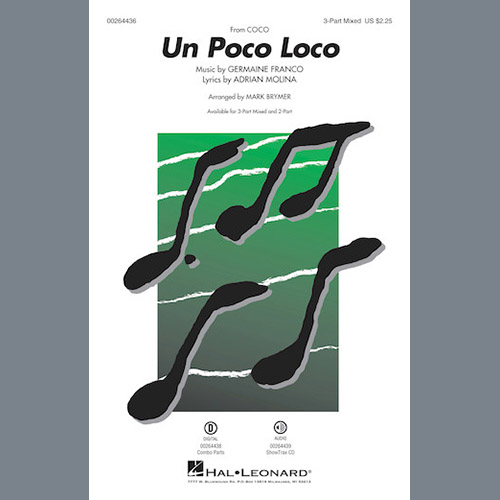 Germaine Franco & Adrian Molina Un Poco Loco (from Coco) (arr. Mark Brymer) Sheet Music and PDF music score - SKU 198712