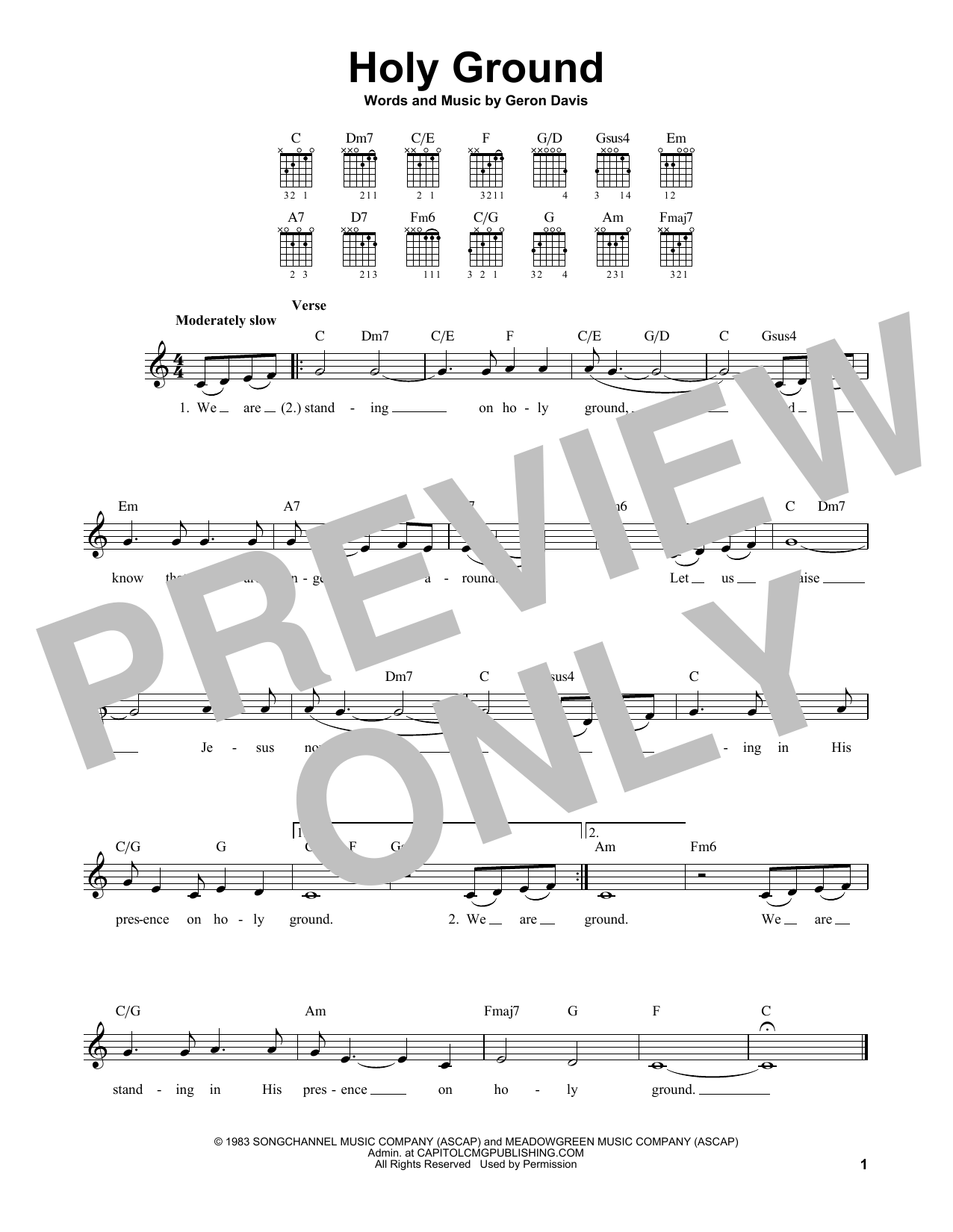 Geron Davis Holy Ground Sheet Music Download Printable Sacred Pdf Score How To Play On 