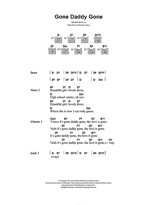 Download Gnarls Barkley Gone Daddy Gone sheet music and printable PDF score & Pop music notes