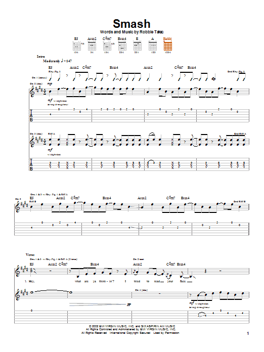 Download Goo Goo Dolls Smash sheet music and printable PDF score & Rock music notes