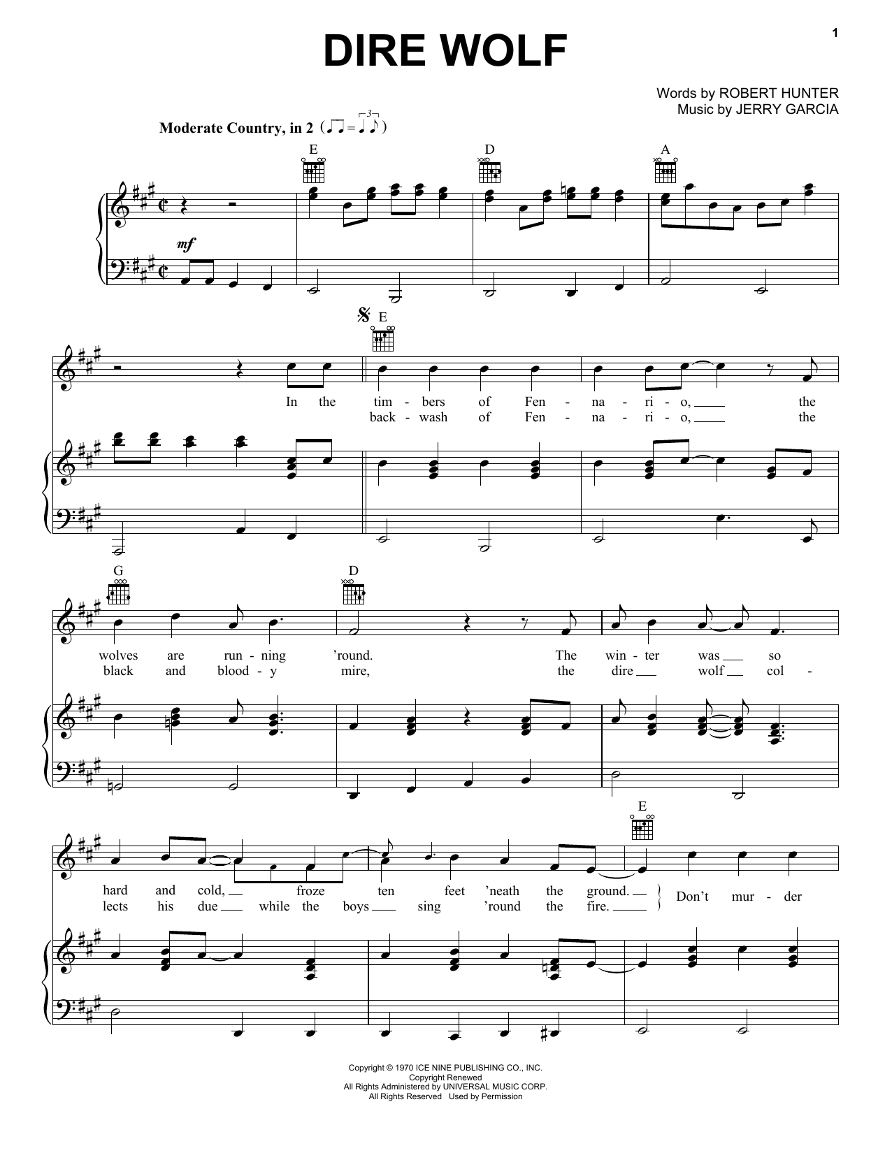 Preview Grateful Dead Dire Wolf Pop sheet music, notes and chords for Guitar Tab, SKU: 160236 sheet music, piano notes, chords, guitar tabs, score, transpose, transcribe, how to play, guide, download, learn, tutorial, progression, song, artist, awards, billboard, mtv, vh1, tour, single, album, release