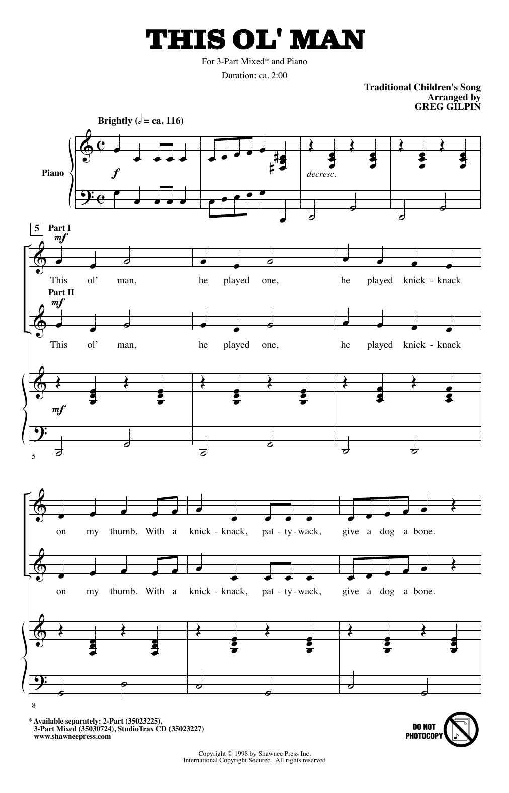 Greg Gilpin This Ol Man Sheet Music Download Printable Children Pdf 3 Part Mixed Choir Score Sku Greg Gilpin This Ol Man Sheet Music Download Printable Children Pdf 3 Part Mixed Choir Score Sku