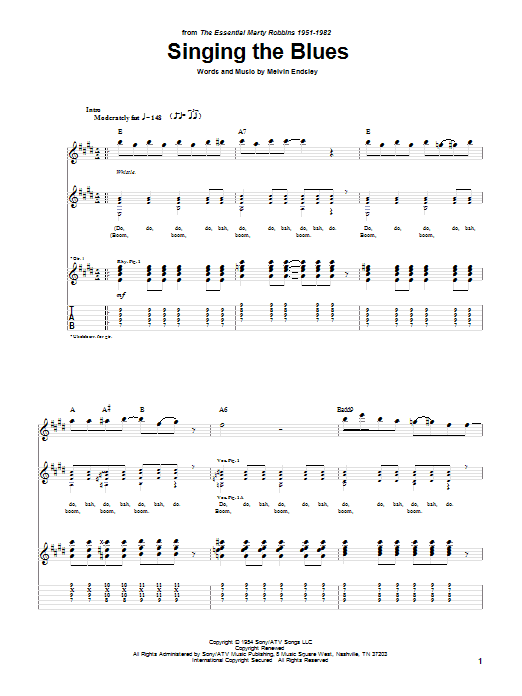 Preview Guy Mitchell Singing The Blues Pop sheet music, notes and chords for Easy Guitar Tab, SKU: 72887 Download Guy Mitchell Singing The Blues sheet music and printable PDF score & Pop music notes