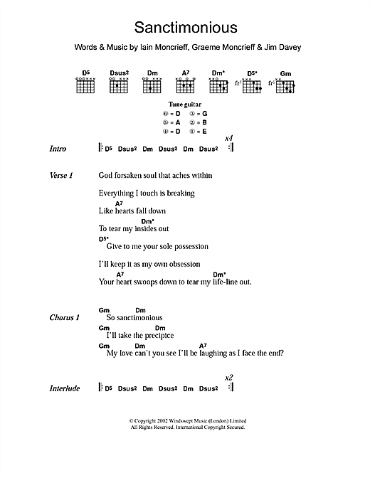 Download Halo Sanctimonious sheet music and printable PDF score & Rock music notes