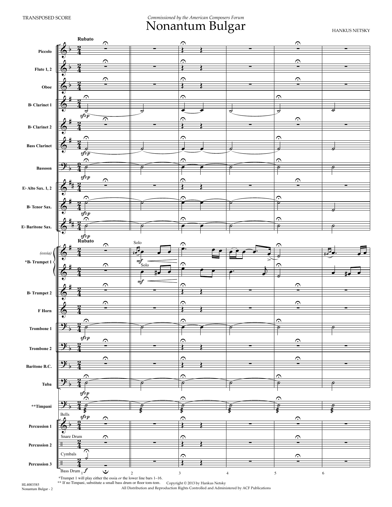 Hankus Netsky Nonantum Bulgar - Conductor Score (Full Score) Sheet Music & Chords for Concert Band - Download or Print PDF