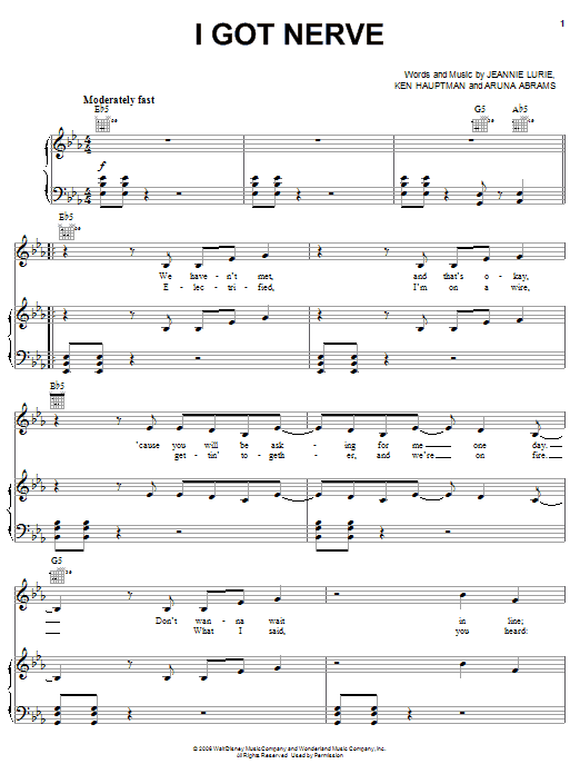 Preview Hannah Montana I Got Nerve Pop sheet music, notes and chords for Easy Piano, SKU: 63023 sheet music, piano notes, chords, guitar tabs, score, transpose, transcribe, how to play, guide, download, learn, tutorial, progression, song, artist, awards, billboard, mtv, vh1, tour, single, album, release