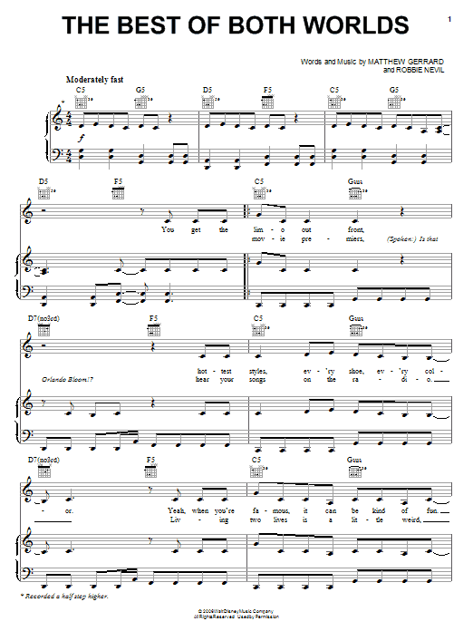 Preview Hannah Montana The Best Of Both Worlds Pop sheet music, notes and chords for Easy Piano, SKU: 63033 sheet music, piano notes, chords, guitar tabs, score, transpose, transcribe, how to play, guide, download, learn, tutorial, progression, song, artist, awards, billboard, mtv, vh1, tour, single, album, release