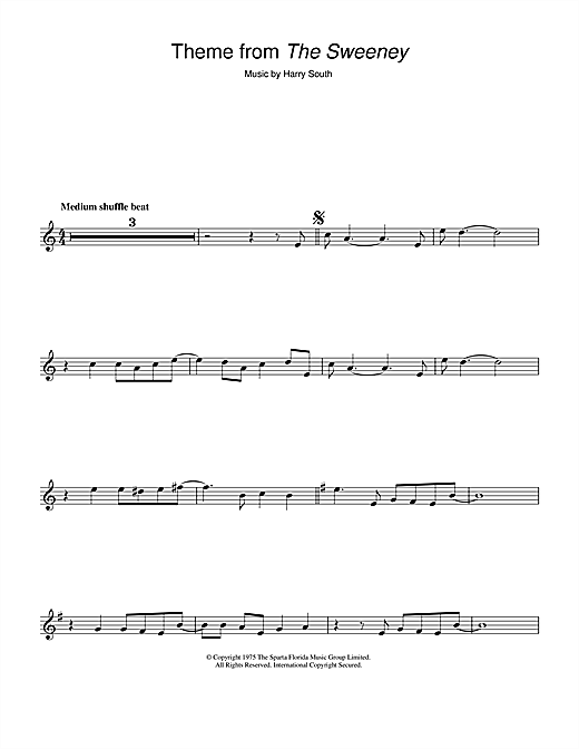 Preview Harry South Theme from The Sweeney Film and TV sheet music, notes and chords for Piano, SKU: 32300 sheet music, piano notes, chords, guitar tabs, score, transpose, transcribe, how to play, guide, download, learn, tutorial, progression, song, artist, awards, billboard, mtv, vh1, tour, single, album, release