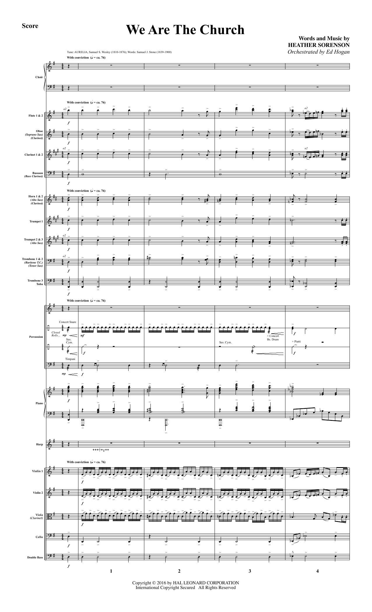 Download Heather Sorenson We Are the Church - Full Score sheet music and printable PDF score & Sacred music notes