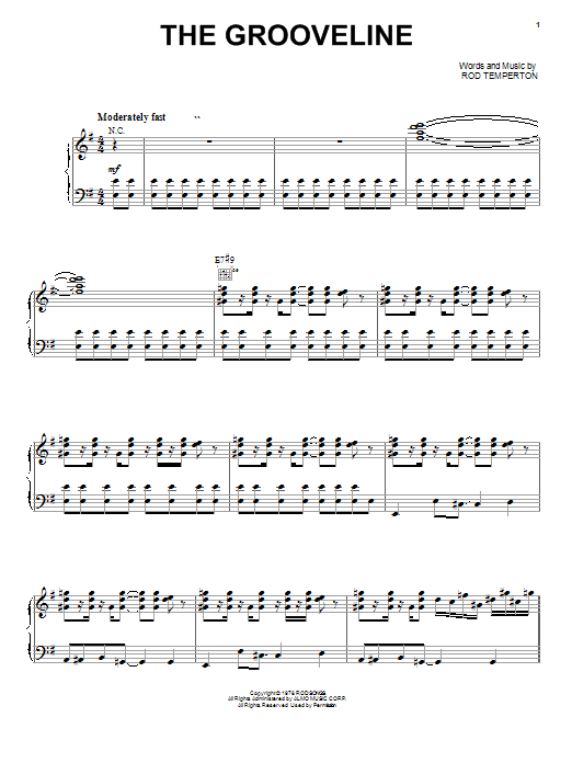 Download Heatwave The Grooveline sheet music and printable PDF score & Rock music notes