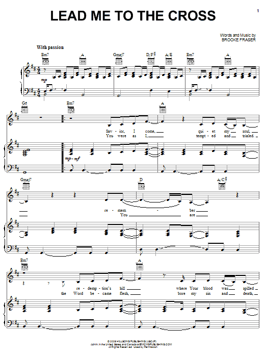 Preview Brooke Fraser Lead Me To The Cross Pop sheet music, notes and chords for Easy Guitar Tab, SKU: 81983 sheet music, piano notes, chords, guitar tabs, score, transpose, transcribe, how to play, guide, download, learn, tutorial, progression, song, artist, awards, billboard, mtv, vh1, tour, single, album, release