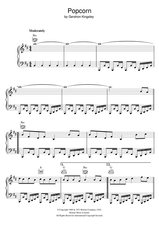 Preview Hot Butter Popcorn Pop sheet music, notes and chords for Piano, SKU: 121302 sheet music, piano notes, chords, guitar tabs, score, transpose, transcribe, how to play, guide, download, learn, tutorial, progression, song, artist, awards, billboard, mtv, vh1, tour, single, album, release