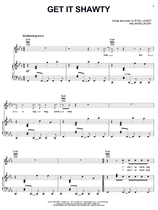 Lloyd Get It Shawty Sheet Music & Chords for Piano, Vocal & Guitar (Right-Hand Melody) - Download or Print PDF